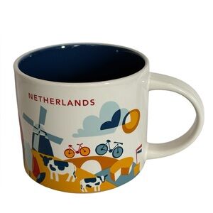 2023 Ceramic Starbucks You Are Here NETHERLANDS Ceramic Mug Cup 14 Ozs Great